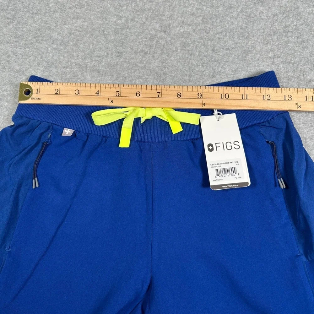 FIGS‎ Boston Slim Jogger Scrub Pants Womens XXS Blue Technical Collection NWT